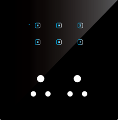 Edge Touch 6 Switch  2 Socket
