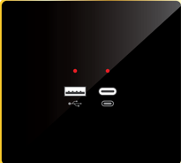 Edge Double USB Charger  A-Type & C-Type. ( Only Available in Acrylic )